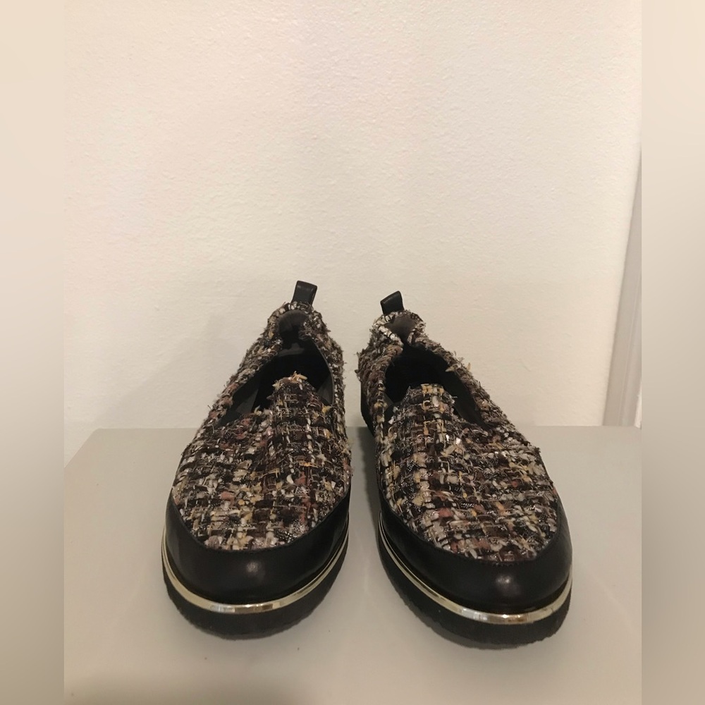 NEW! Ron White Sha-Nell Tweed Slip-On Sneakers Loafer Flats Size EU 39